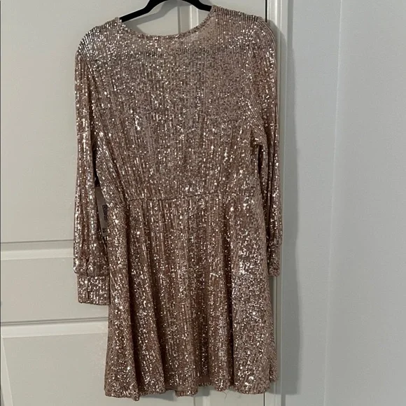 Emerald Sundae Rose Gold Sequin Dress - Picture 6 of 6